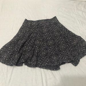 Blue Flowery  Circle Skirt